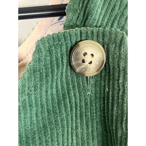 Boden Corduroy Romper Green 11Y Floral Boho Hippie Indie Classic Chic Shortalls - Picture 6 of 12